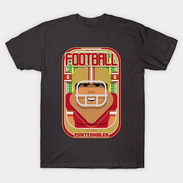 American Football Red and Gold - Enzone Puntfumbler - Seba version T-Shirt by Boxedspapercrafts